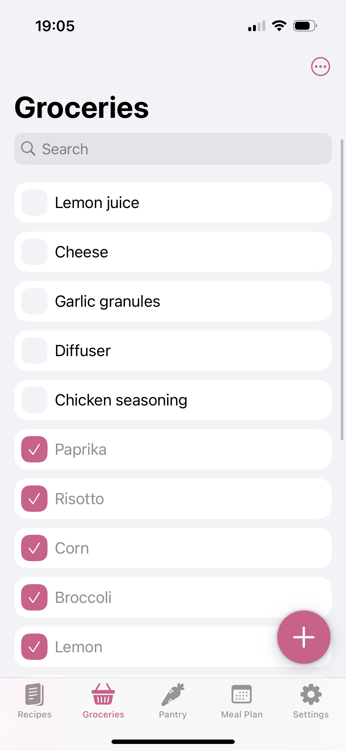 Fridge App iPhone Screenshot